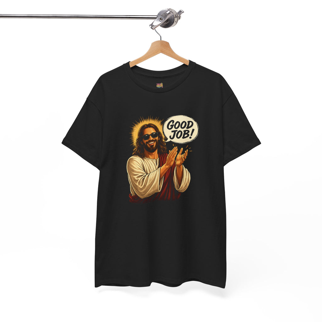 The "Good Job" Savior Graphic Tee – Ironic Streetwear / Retro Aesthetic Unisex Shirt