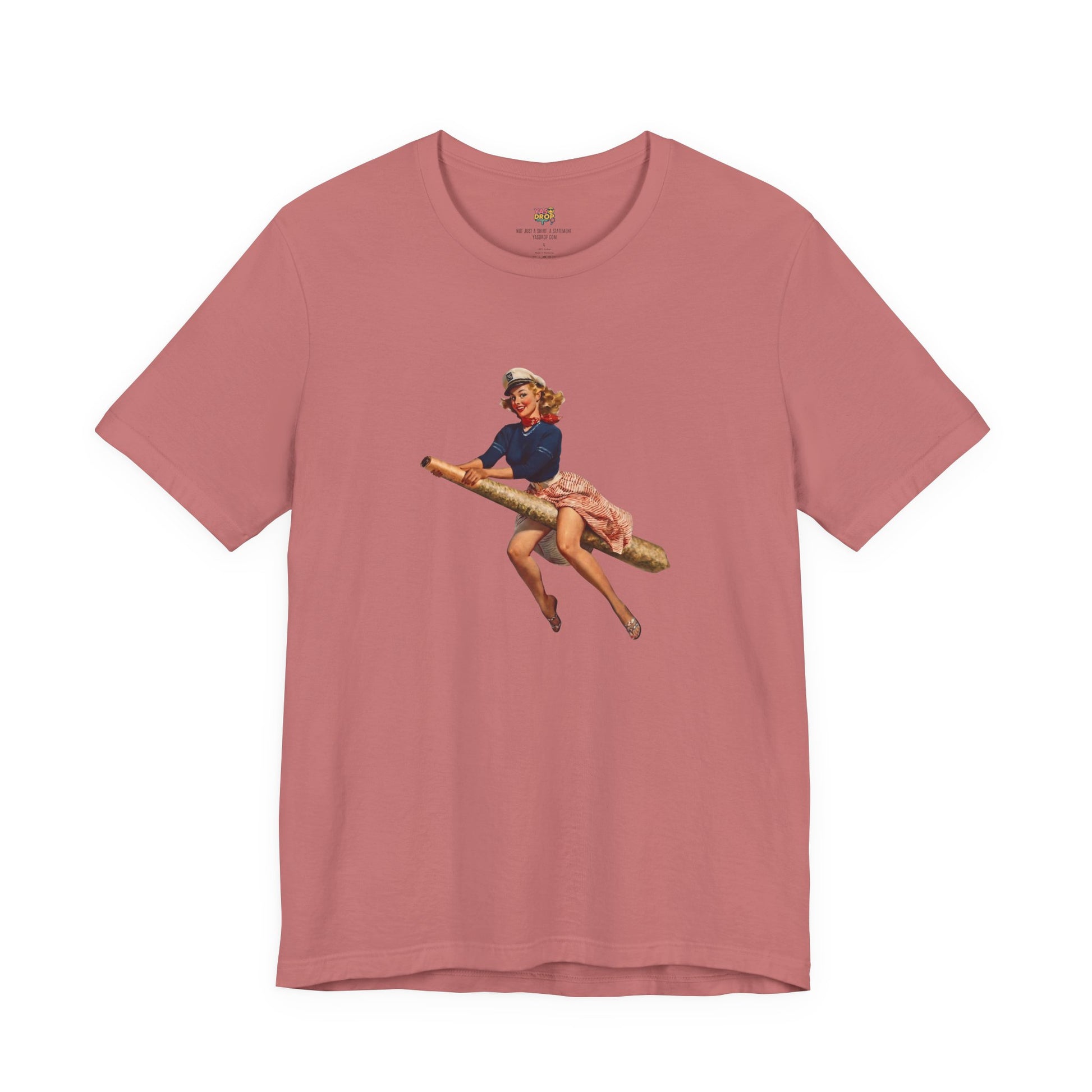 Retro Pin-Up Graphic Tee - Ironic Vintage Streetwear T-Shirt