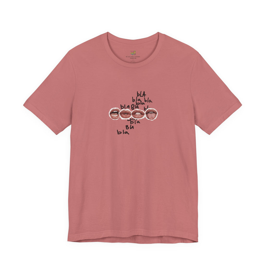"Bla Bla Bla" Graphic Tee – Ironic Minimalism Streetwear T-Shirt red