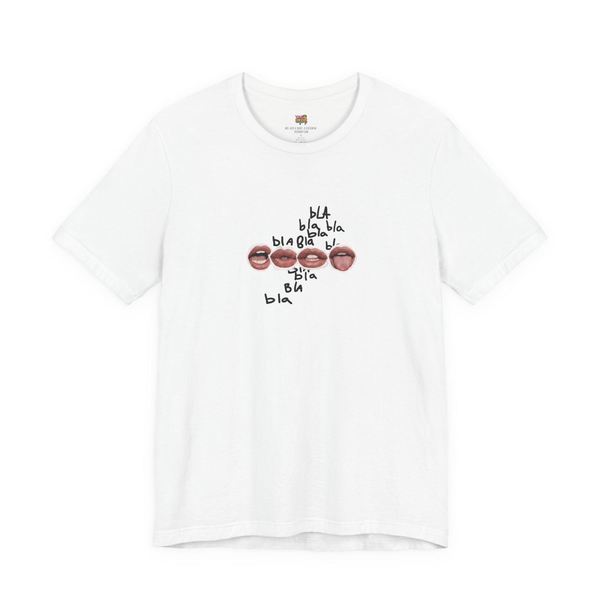 "Bla Bla Bla" Graphic Tee – Ironic Minimalism Streetwear T-Shirt white 