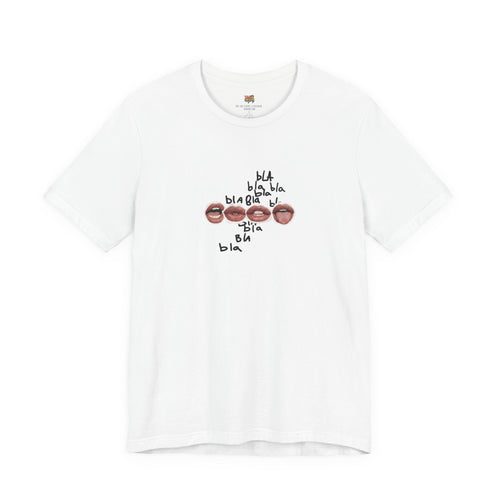 "Bla Bla Bla" Graphic Tee – Ironic Minimalism Streetwear T-Shirt white 