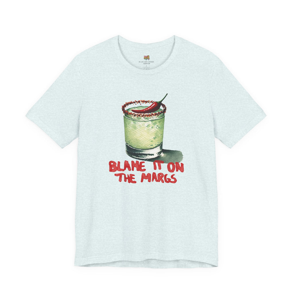 "Blame It On The Margs" Spicy Margarita Graphic Tee - Aesthetic Streetwear light blue