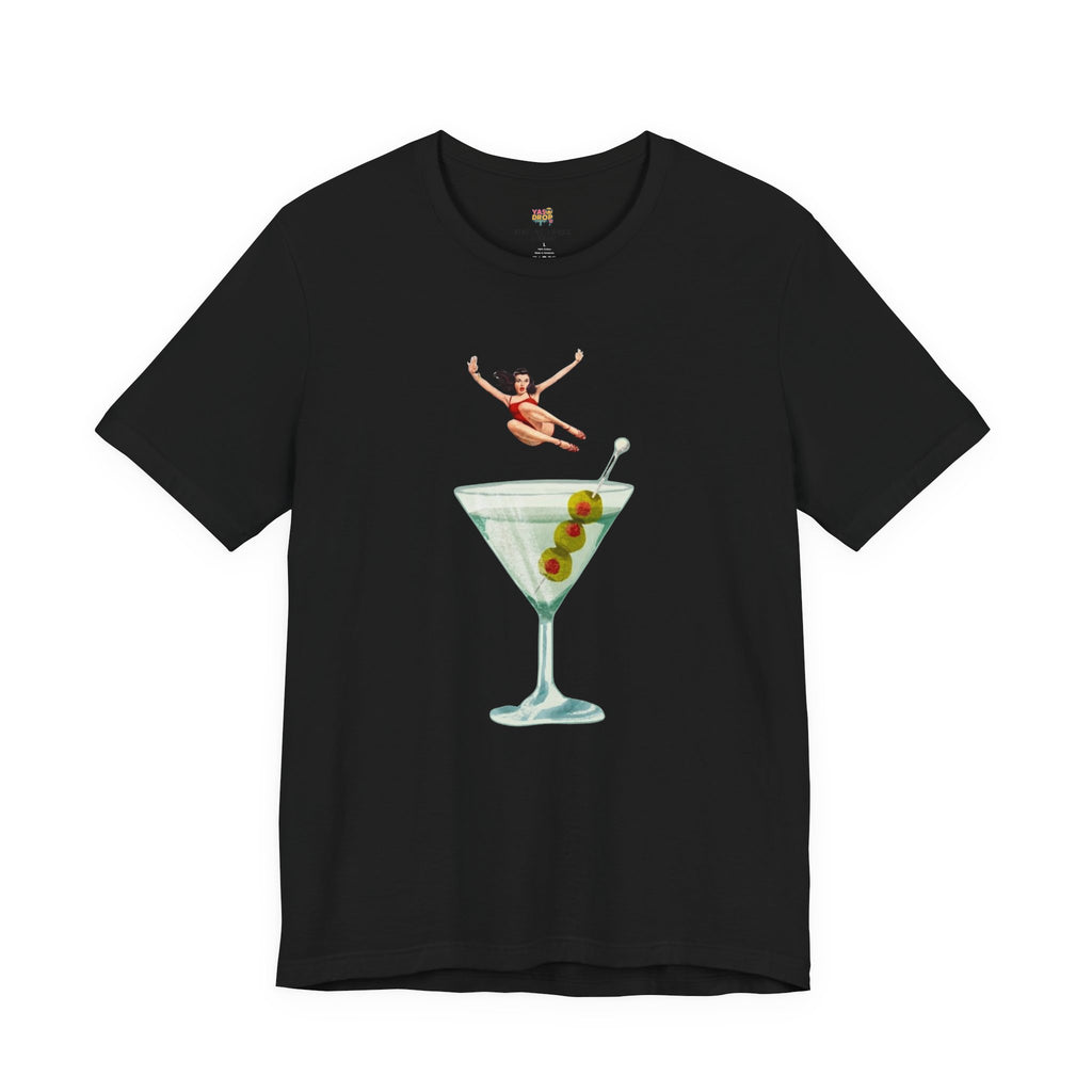 Dirty Martini Girl Graphic Tee - Retro Aesthetic Streetwear T-Shirt black