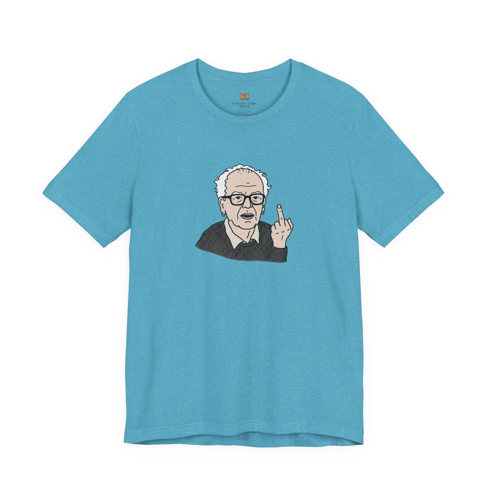 Grumpy Old Man Middle Finger Graphic Tee  blue