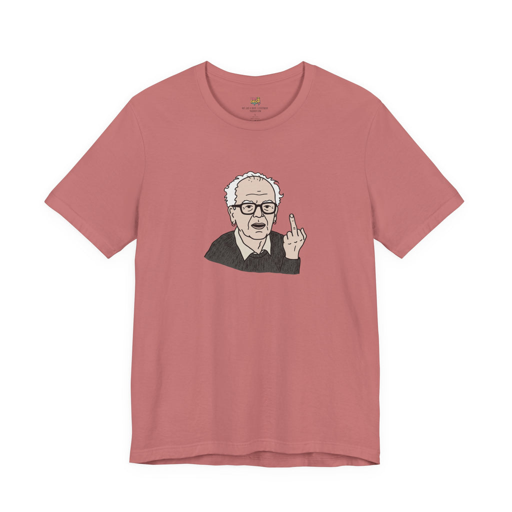 Grumpy Old Man Middle Finger Graphic Tee  brick red