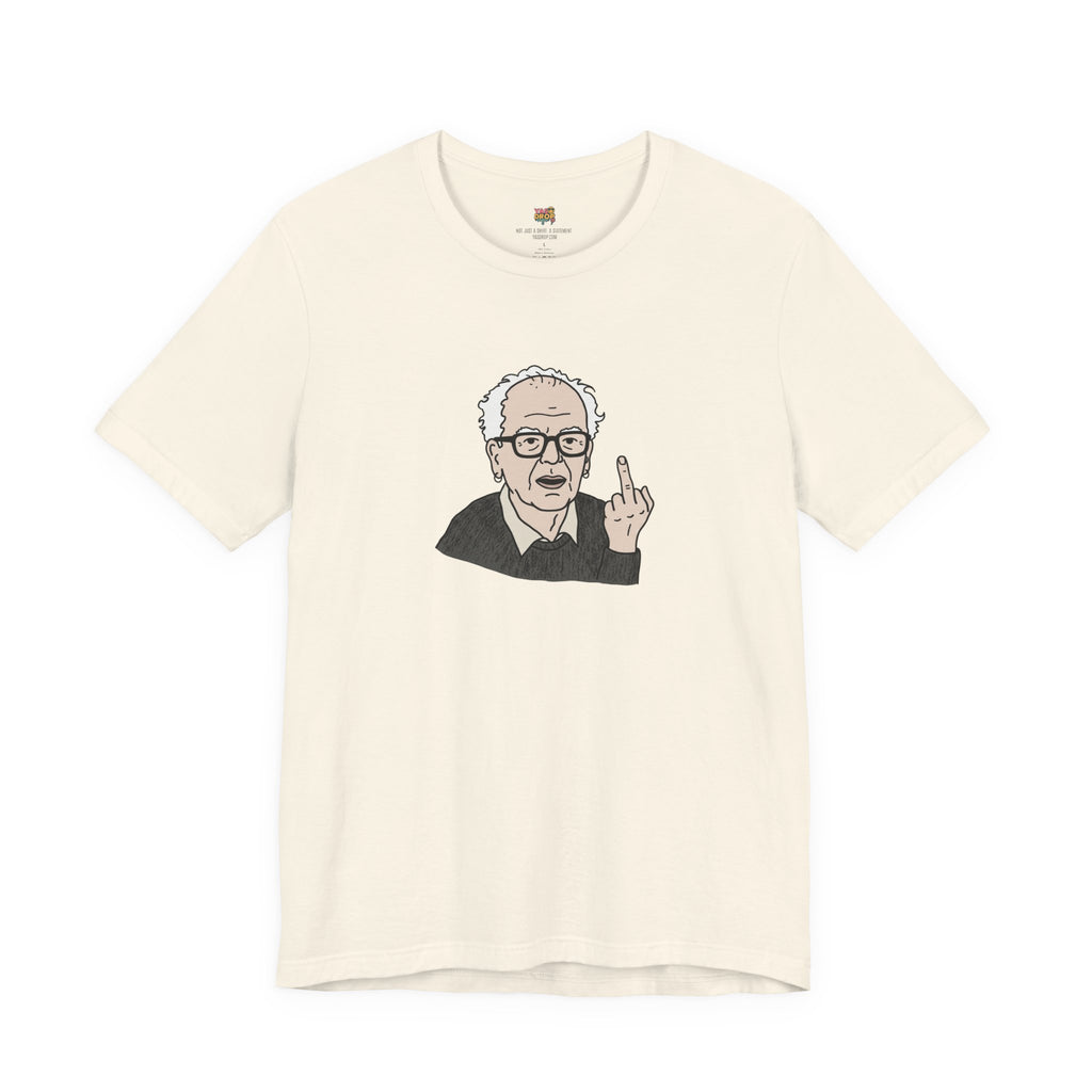 Grumpy Old Man Middle Finger Graphic Tee  soft yellow
