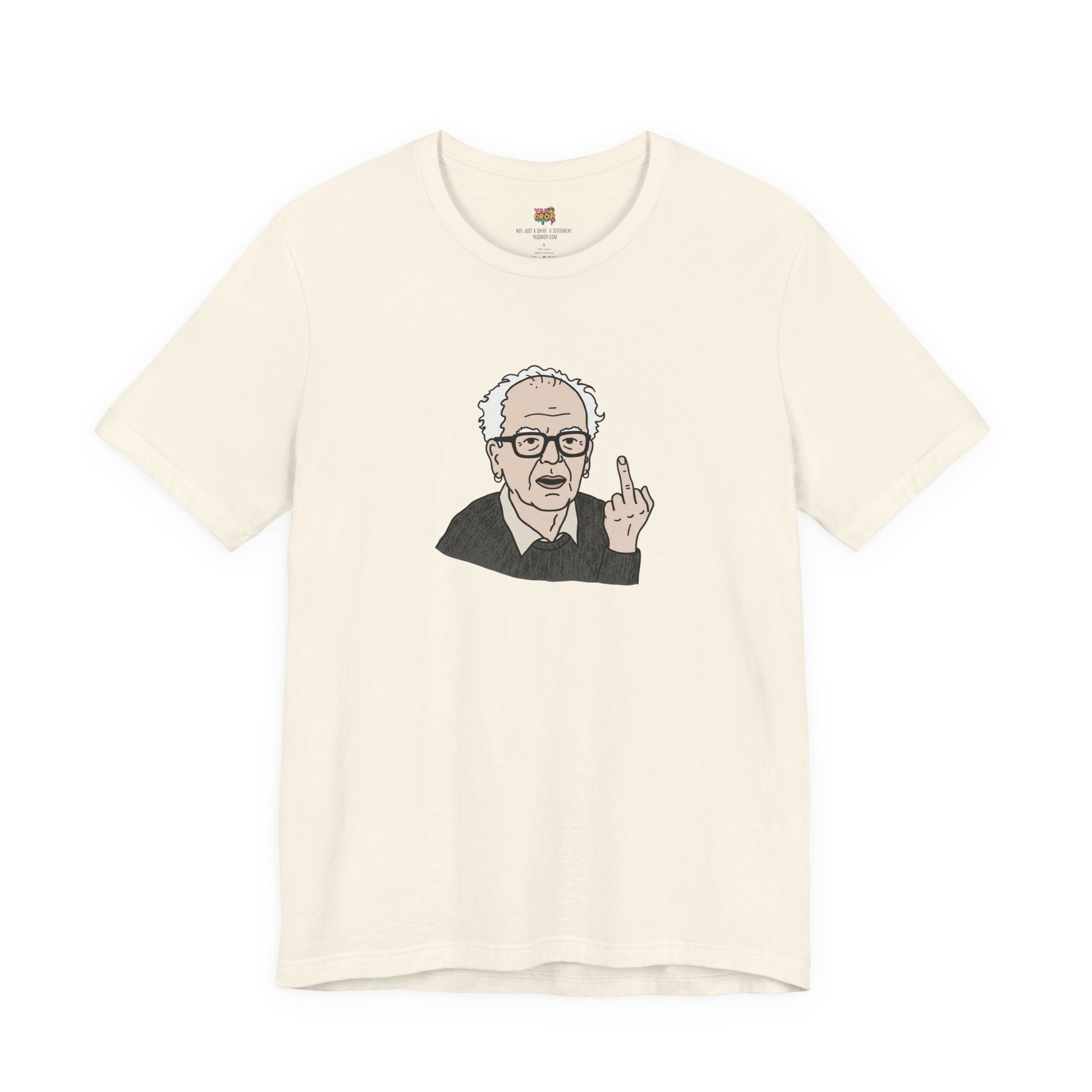 Grumpy Old Man Middle Finger Graphic Tee  soft yellow