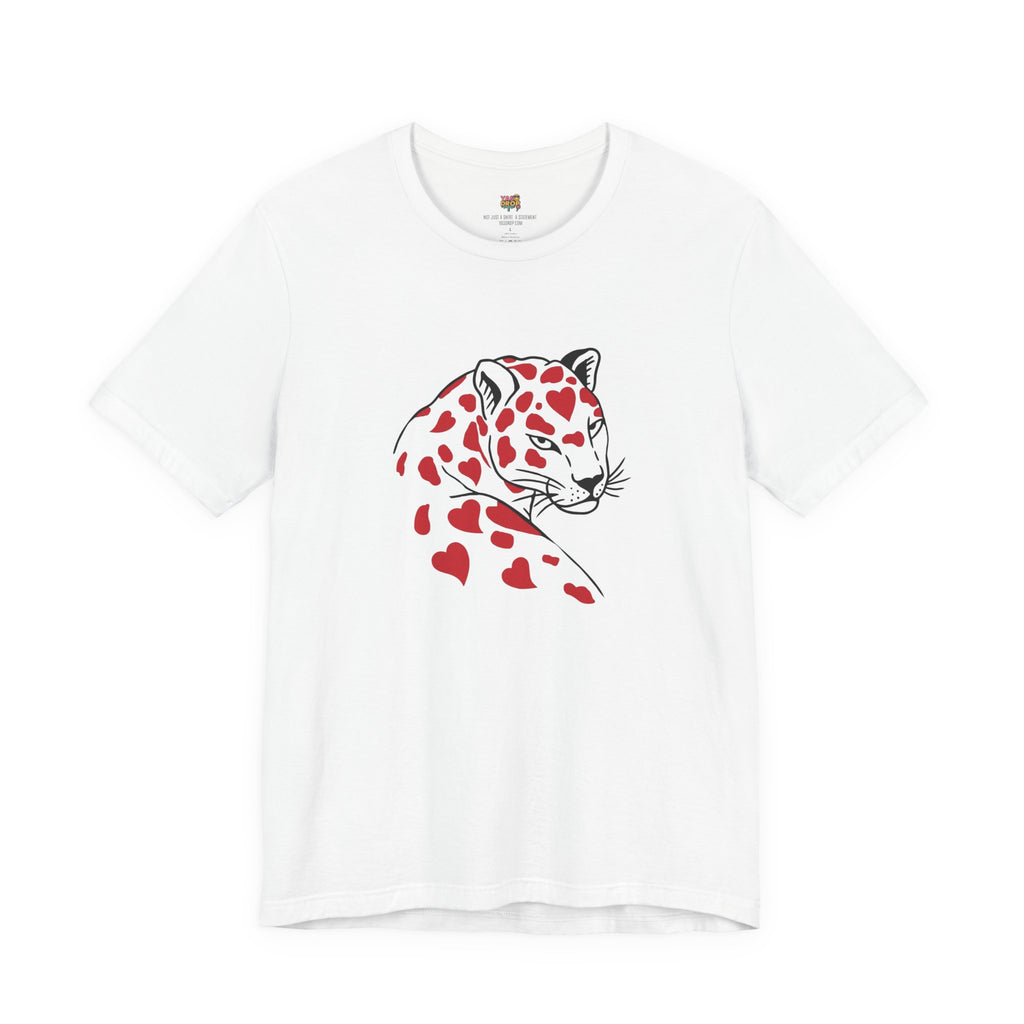 Heart Spot Leopard Graphic Tee - Aesthetic Indie Streetwear T-Shirt