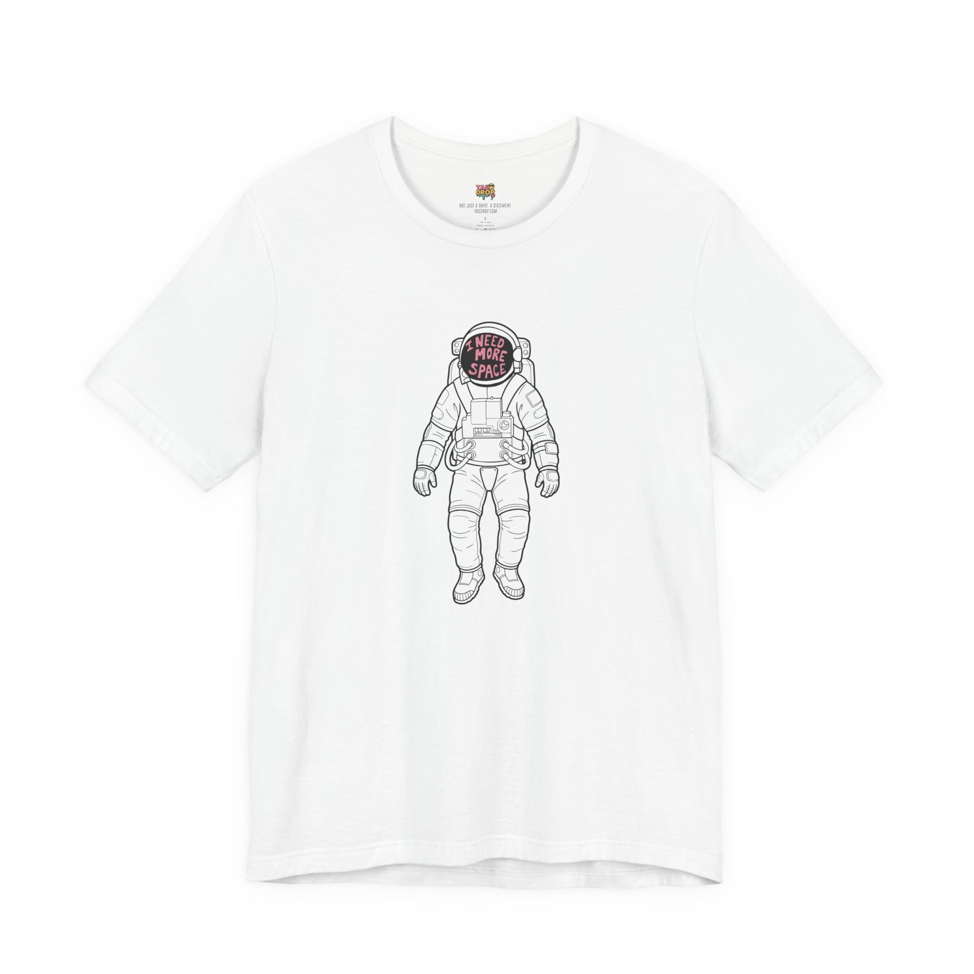 I Need More Space Astronaut Graphic Tee white