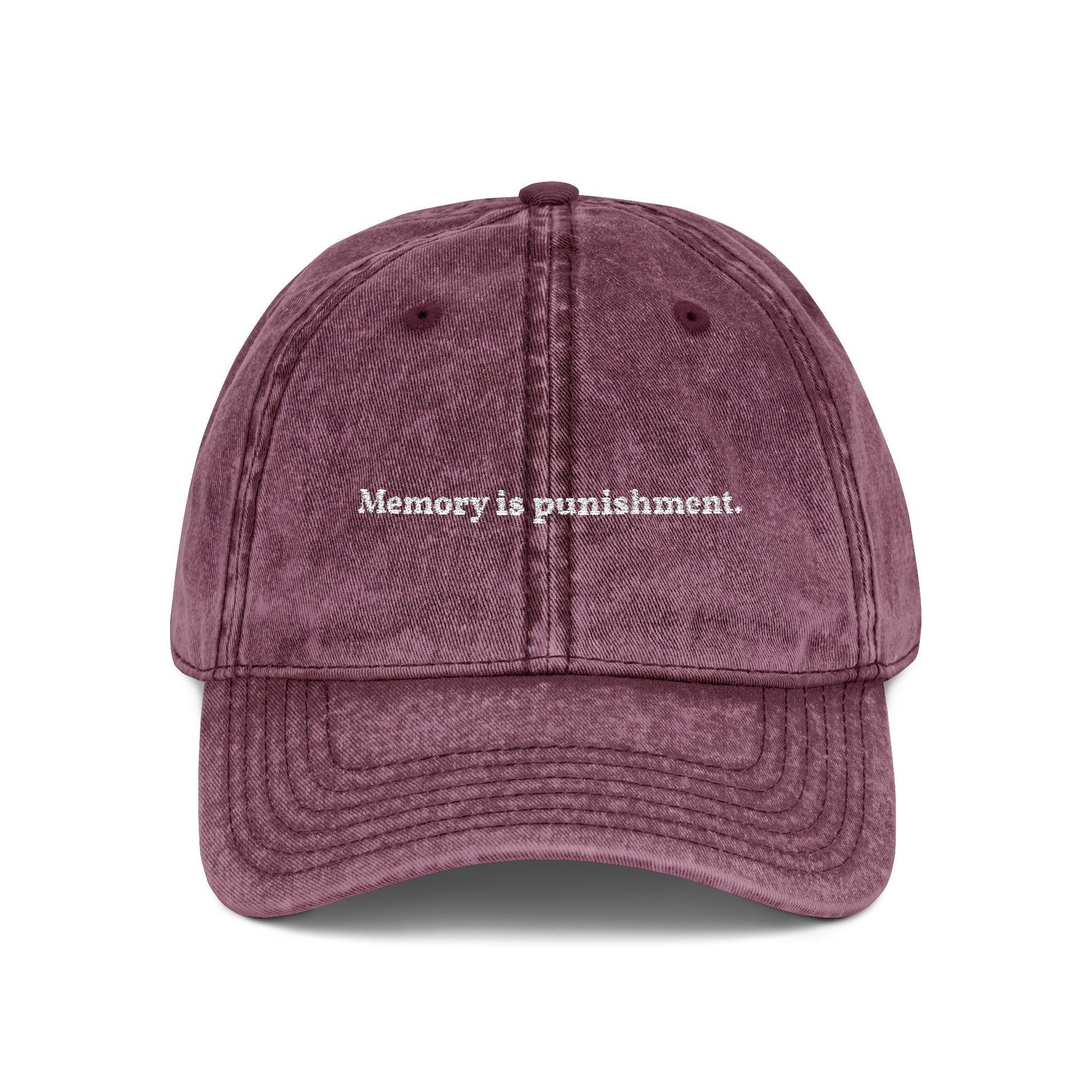 Memory is Punishment Hat | Vintage Washed Dad Cap purple