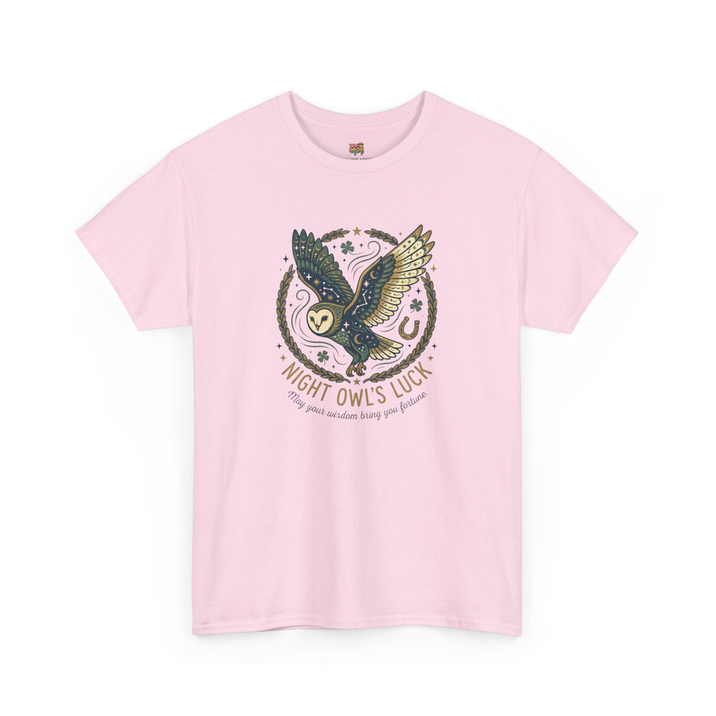 Mystical Night Owl’s Luck T-Shirt  pink