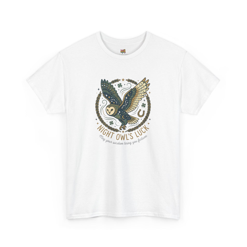 Mystical Night Owl’s Luck T-Shirt  white