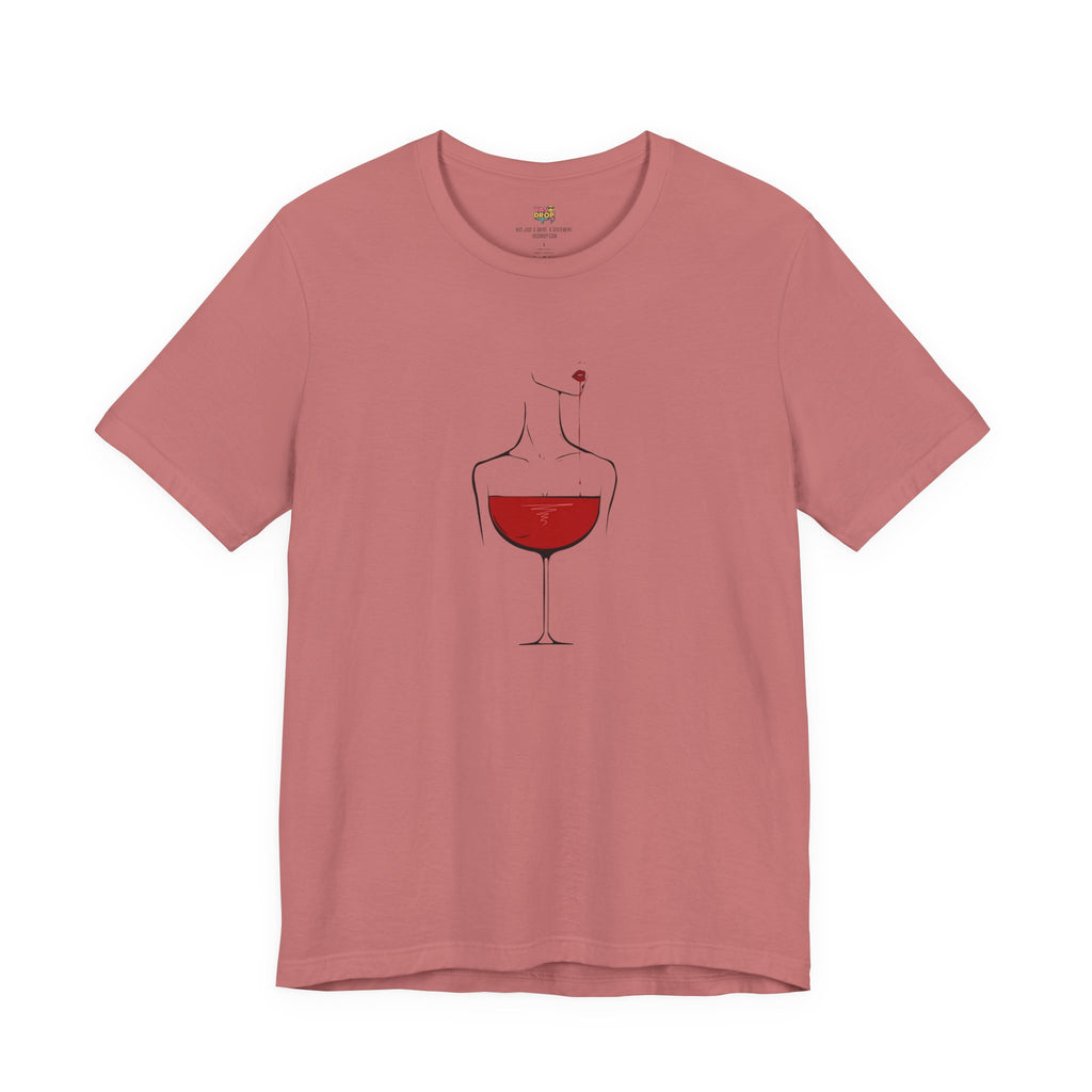 Pour Decisions Premium Graphic Tee – Minimalist Wine Aesthetic Streetwear red