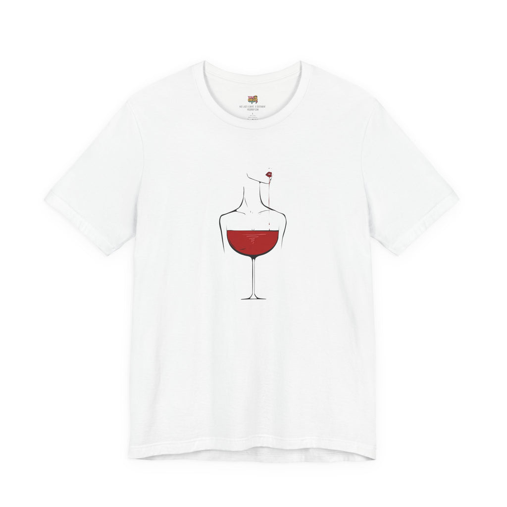 Pour Decisions Premium Graphic Tee – Minimalist Wine Aesthetic Streetwear whire