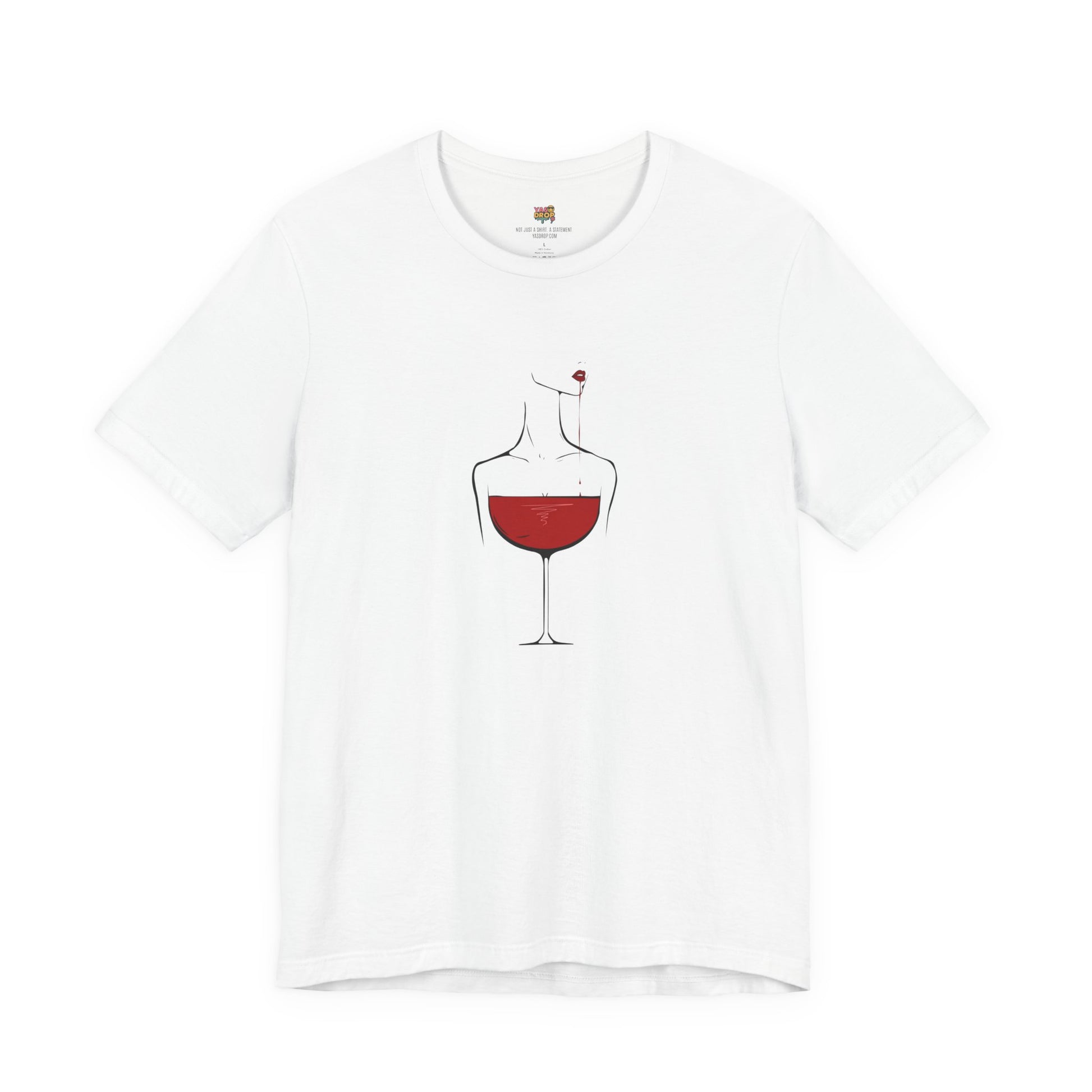 Pour Decisions Premium Graphic Tee – Minimalist Wine Aesthetic Streetwear whire