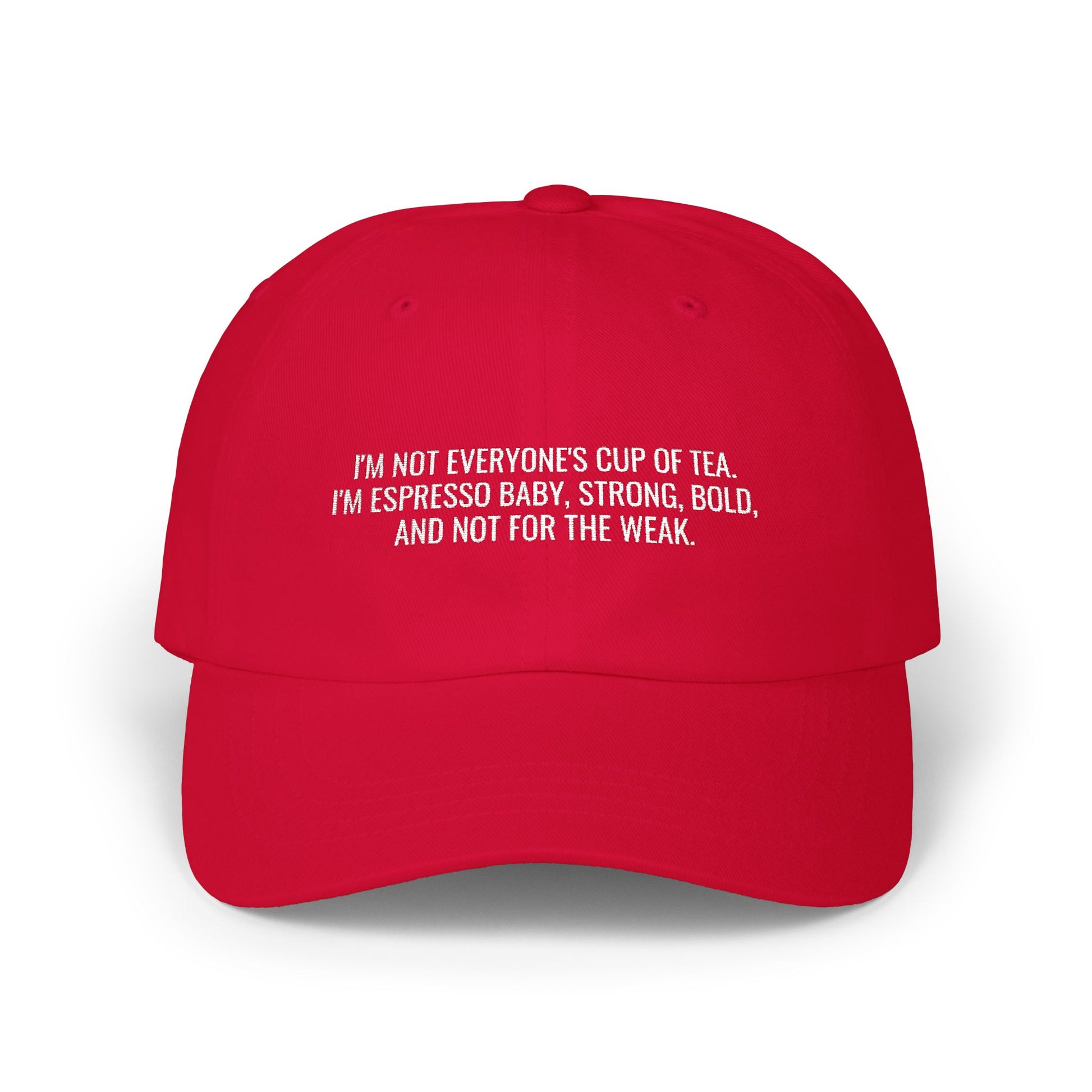 Premium Quality I’m Espresso Baby Statement Dad Hat - Ironic Minimalist Cap red