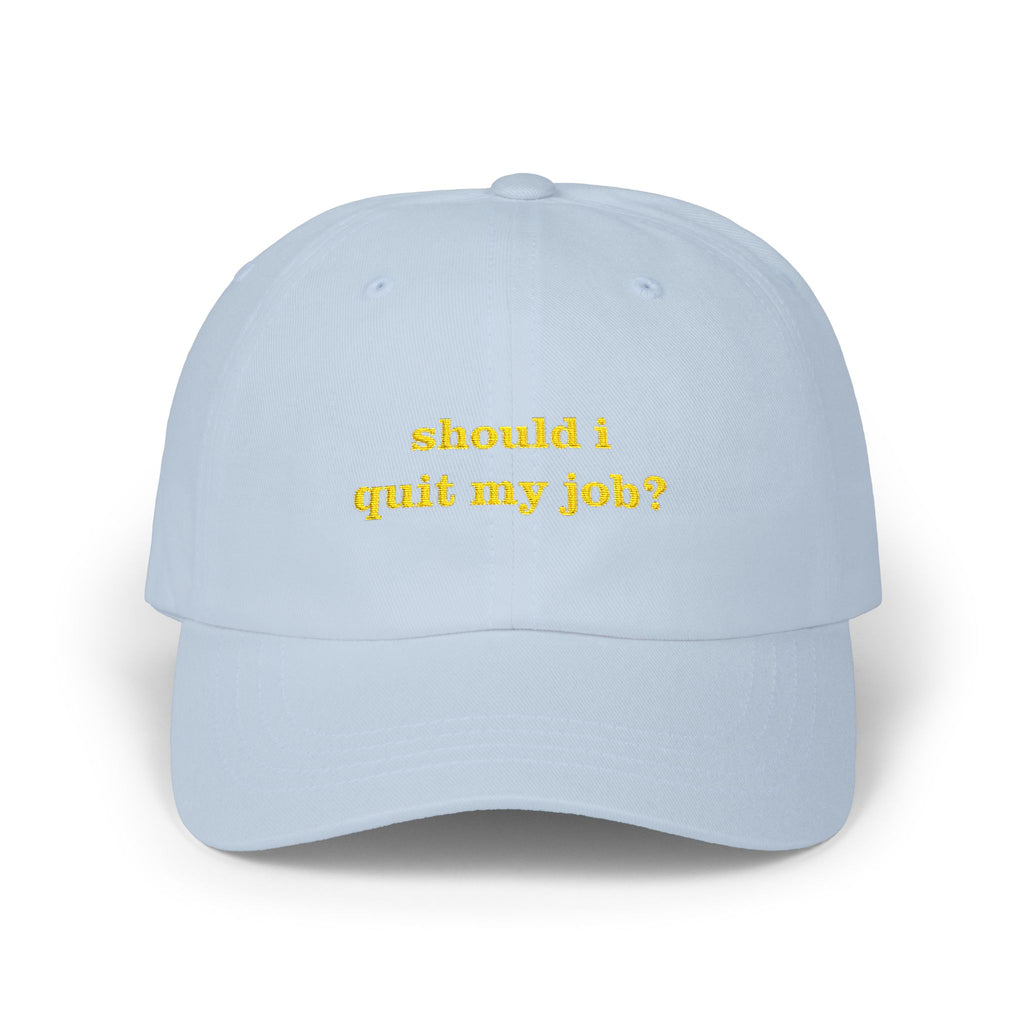 Premium Quality The "Corporate Crisis" Embroired Dad Hat blue