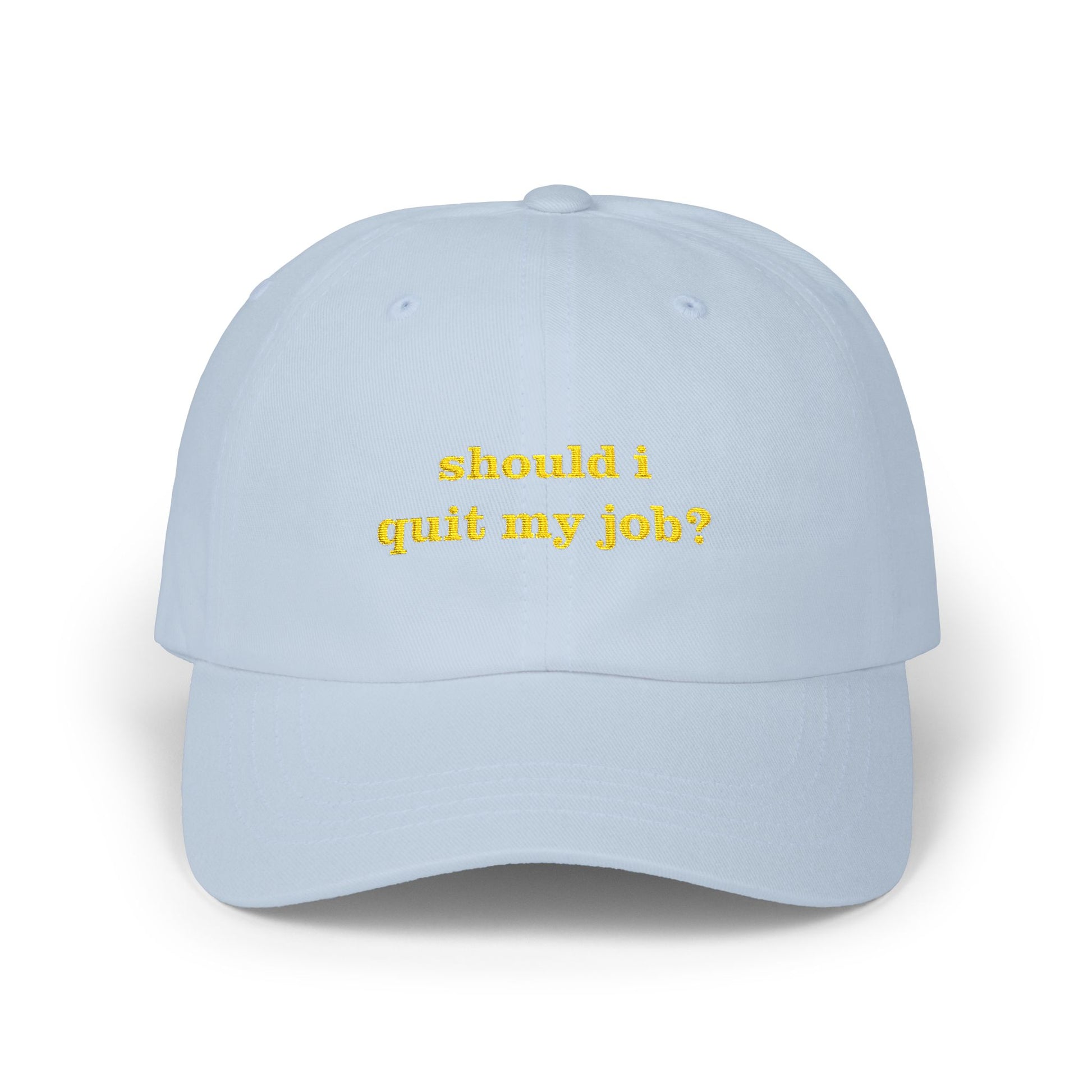 Premium Quality The "Corporate Crisis" Embroired Dad Hat blue