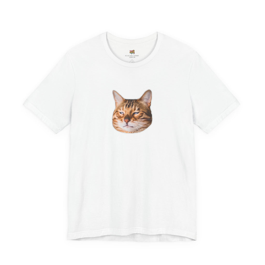 The Judgemental Cat Graphic Tee | Aesthetic Streetwear Top white