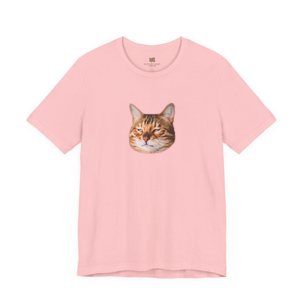 The Judgemental Cat Graphic Tee | Aesthetic Streetwear Top pink