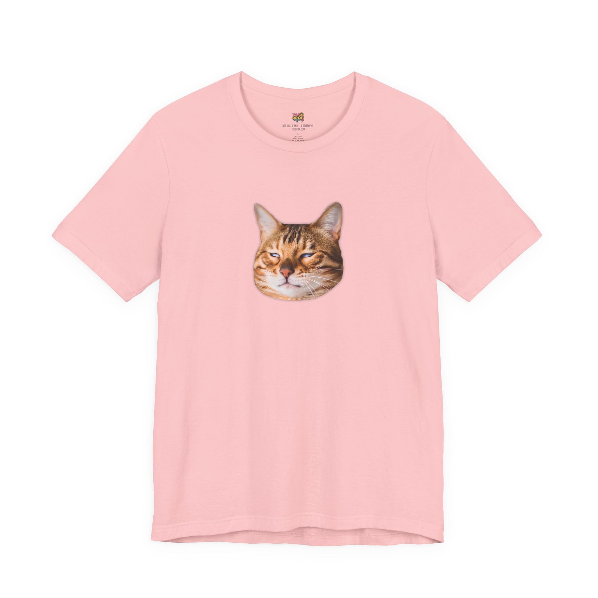The Judgemental Cat Graphic Tee | Aesthetic Streetwear Top pink