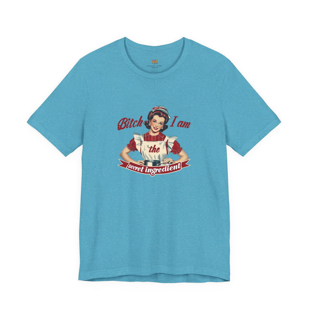 "The Secret Ingredient" Ironic Minimalist Vintage Graphic Tee blue