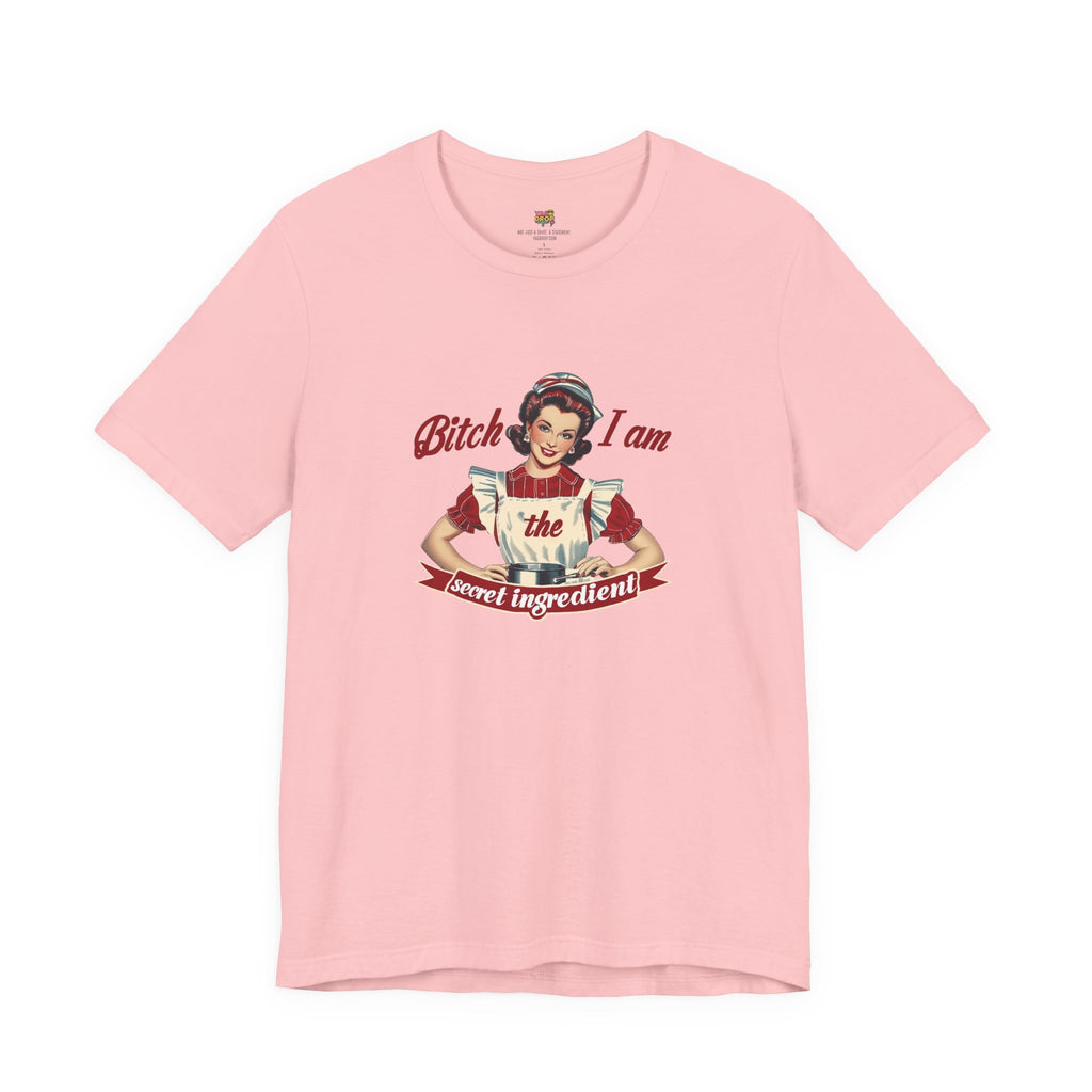 "The Secret Ingredient" Ironic Minimalist Vintage Graphic Tee pink