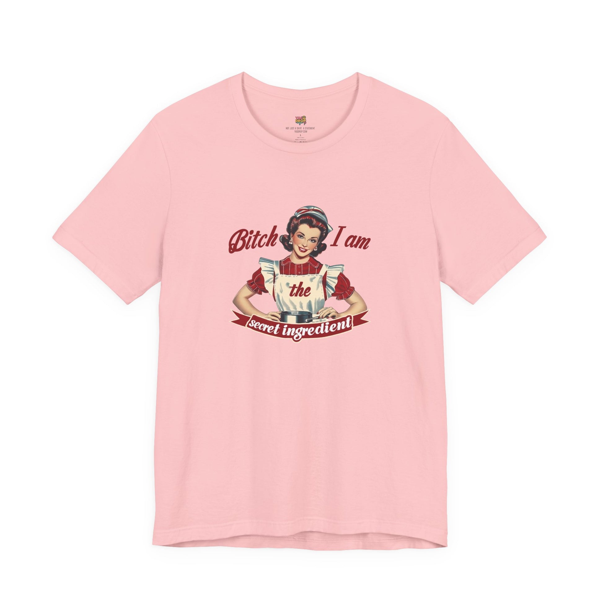 "The Secret Ingredient" Ironic Minimalist Vintage Graphic Tee pink