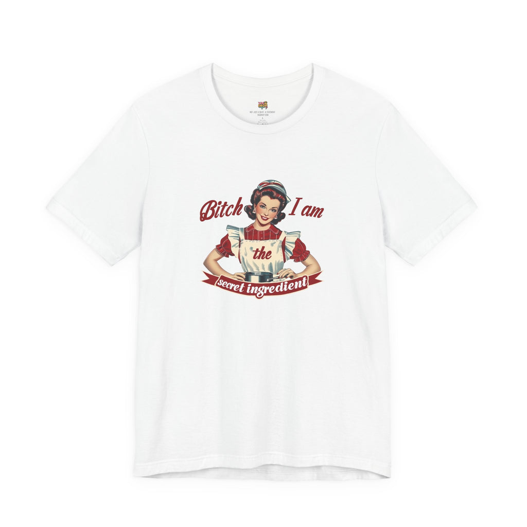 "The Secret Ingredient" Ironic Minimalist Vintage Graphic Tee white