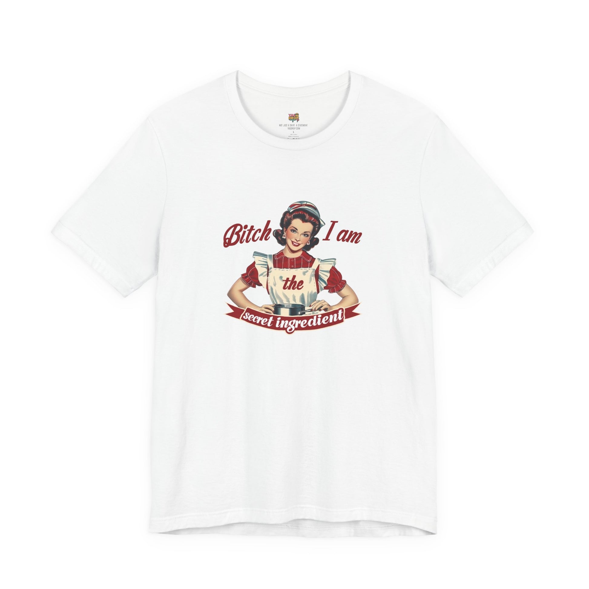 "The Secret Ingredient" Ironic Minimalist Vintage Graphic Tee white
