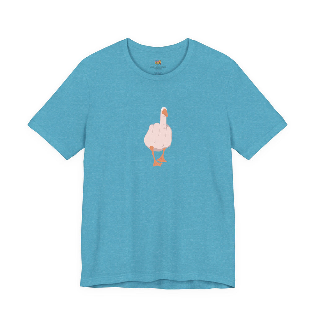 The "Unbothered" Ironic Duck Graphic Tee - Funny Chaotic Streetwear Graphic T-Shirt blue