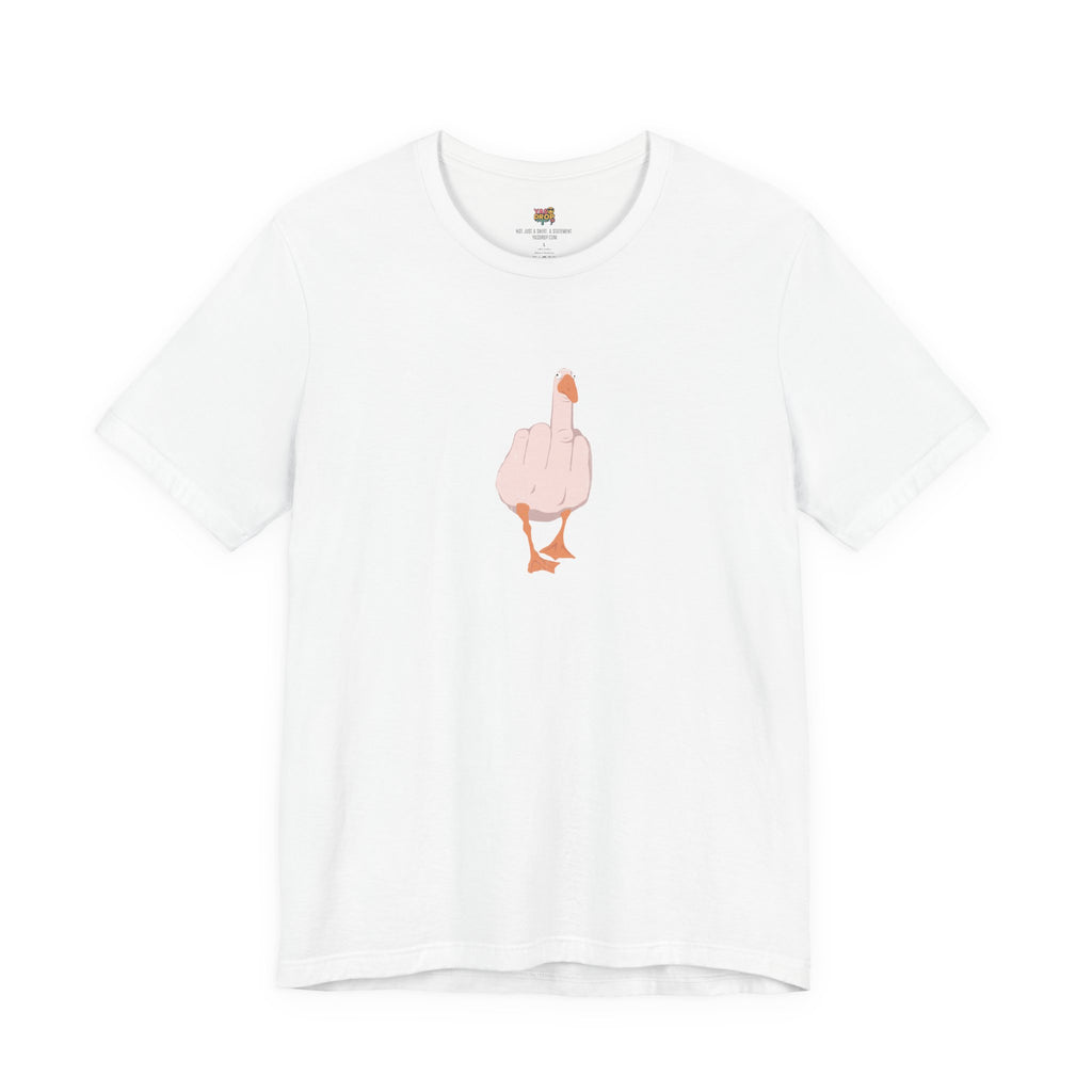 The "Unbothered" Ironic Duck Graphic Tee - Funny Chaotic Streetwear Graphic T-Shirt white