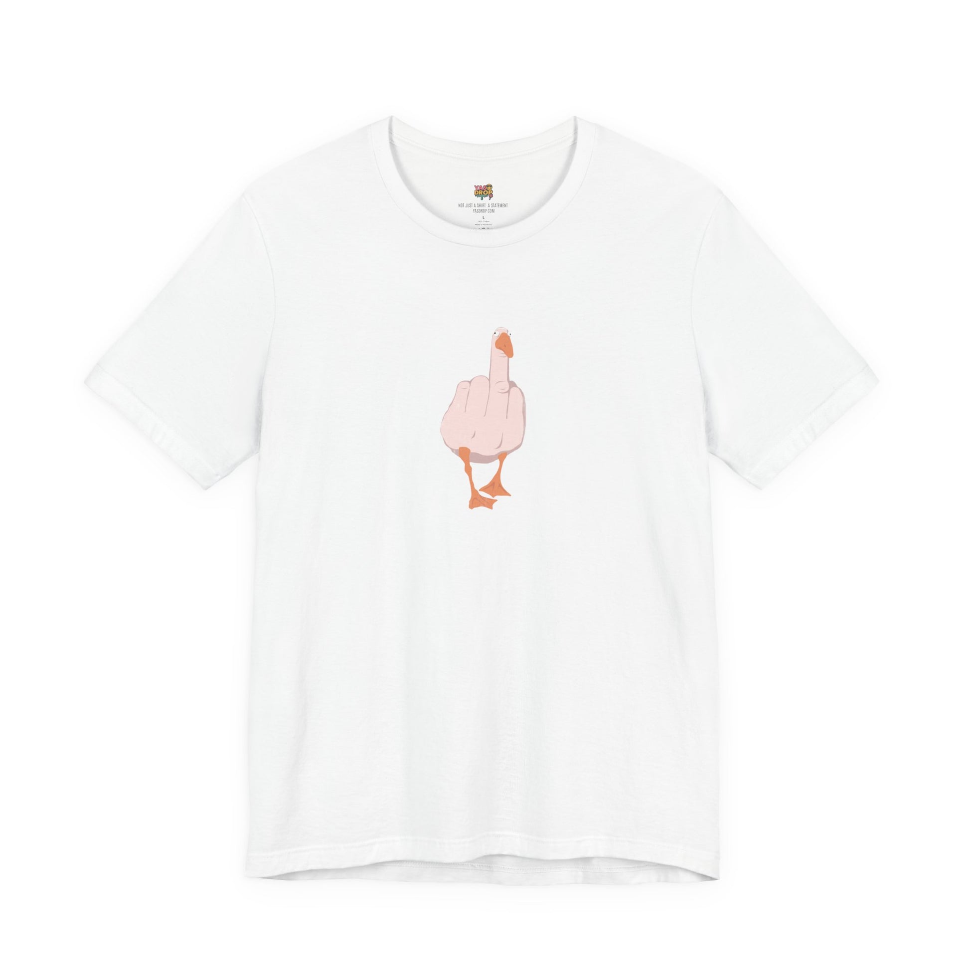 The "Unbothered" Ironic Duck Graphic Tee - Funny Chaotic Streetwear Graphic T-Shirt white